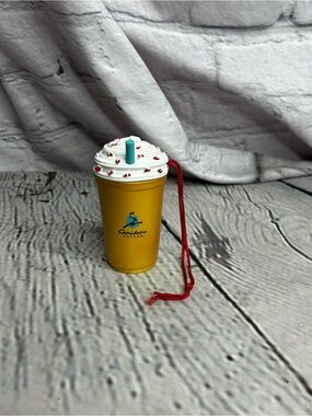 Caribou‎ Coffee Christmas Tree Ornament Holiday Latte w/ Peppermint Whip Cream